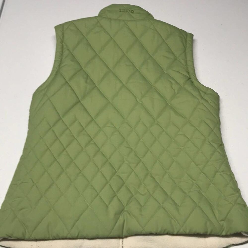 IZOD Women’s XS Lime Green Puffy Vest - REVERSIBLE - Picture 2 of 4